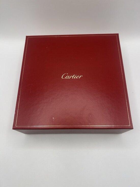 Cartier Other - Cartier Red Gift Box EMPTY Storage Box Gold Logo 8.5”x8.5”x3" Designer Packaging